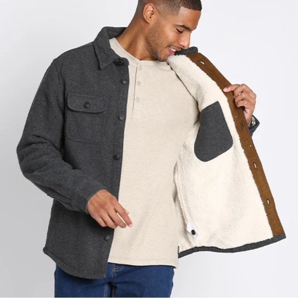 Jachs New York Men’s Grey Sherpa Lined Wool Blend Jacket XL - Picture 2 of 7